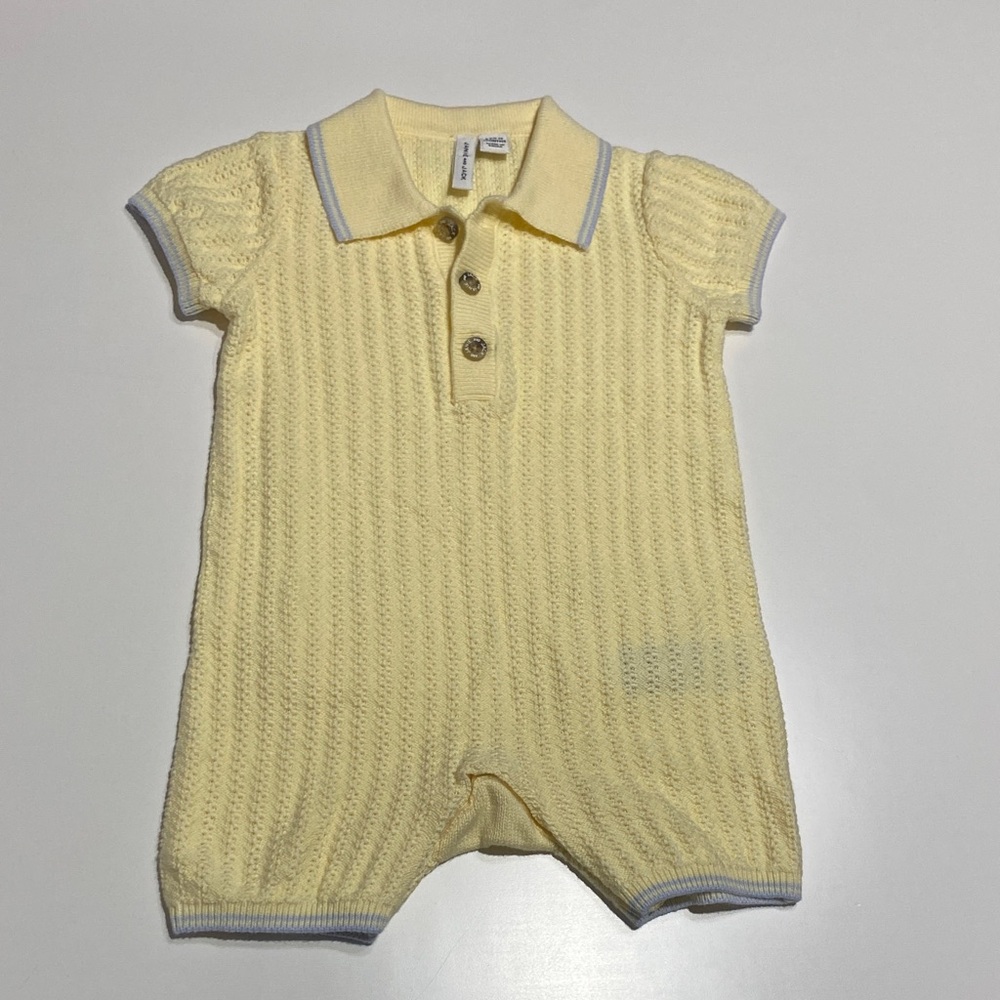 Janie And Jack Baby Pointelle Collared Romper